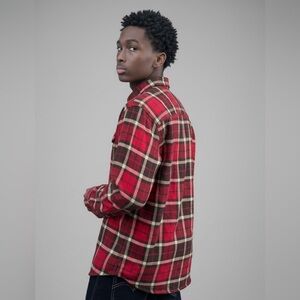 George Men's Red and Brown Checkered Shirt